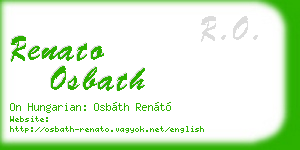 renato osbath business card